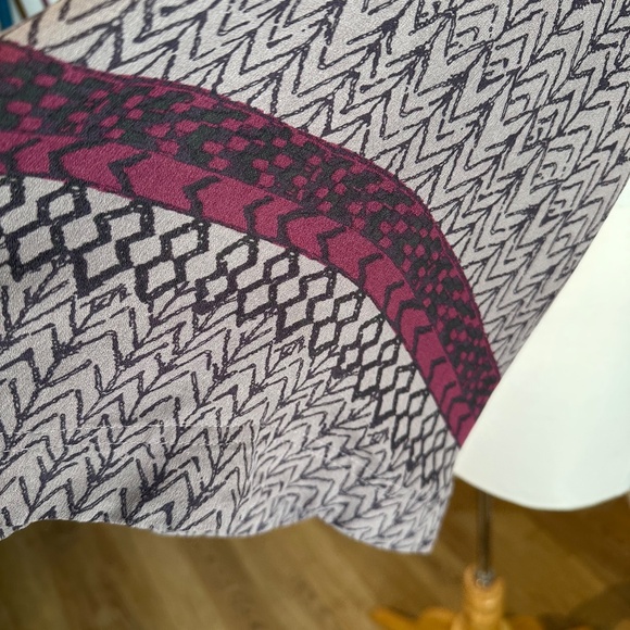 Free People Patterned Crop Top with Bell Sleeves Sz XS - Picture 4 of 5